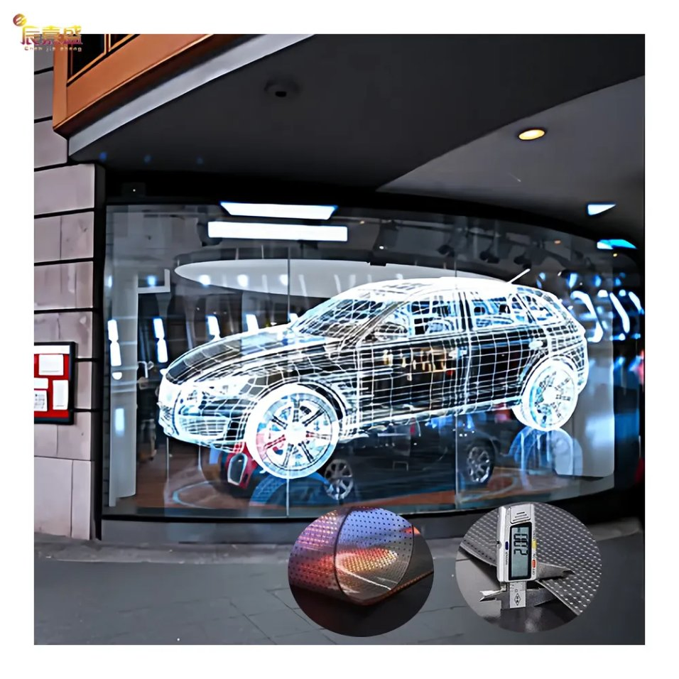 Flexible LED Screen Shop Window Advertising Flexible LED Display Screen Transparent LED Screen