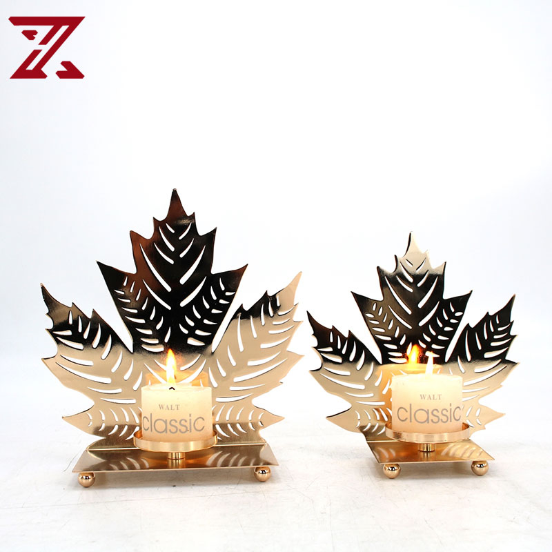 Unique Candle Holder Leaf Shape Tea Light Candle Holder Home Living Room Decorations Desk Decoration