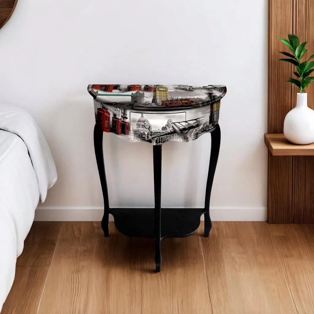 Classic MDF Wood Nightstand Functional and Stylish Design for Sophisticated Bedroom Storage