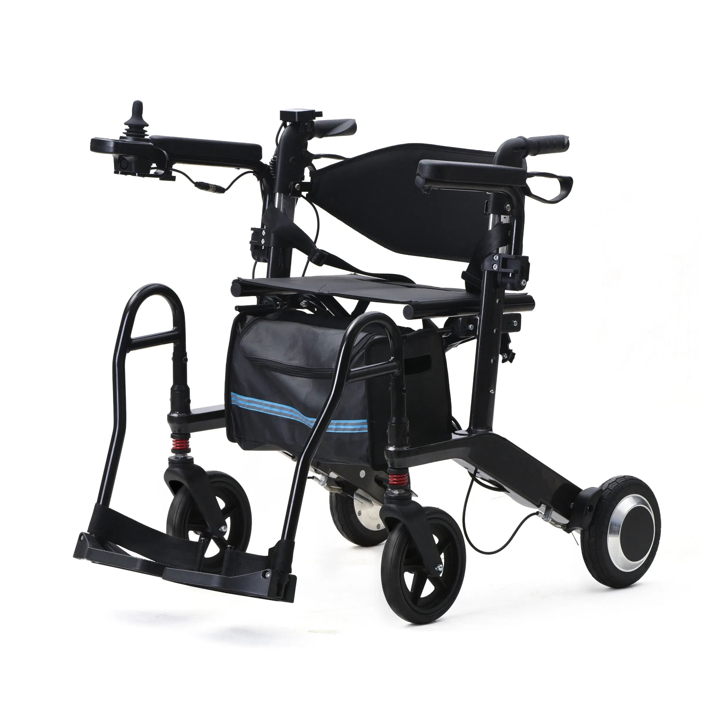 Portable Mobility Walking Aids Foldable Electric Wheelchair Elderly Lightweight Electric Rollator Walker with Seat