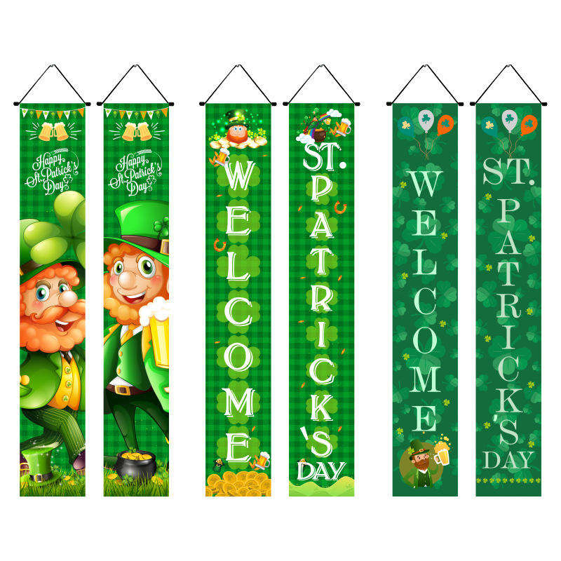 Happy Birthday Double Sided Manufacturer Explosive Birthday Party Banner Customize Patterns Door Hanging Flag