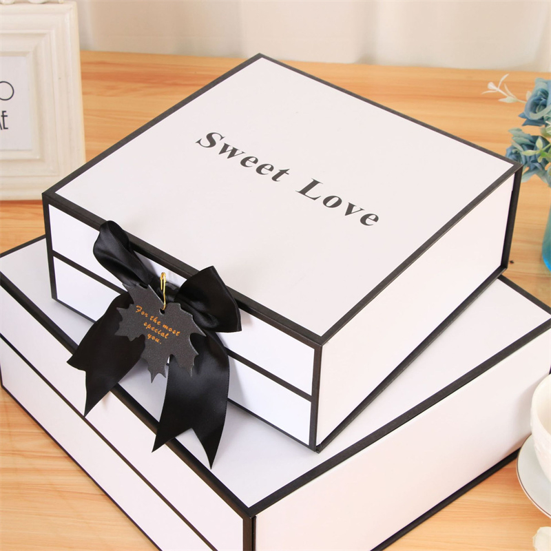 Luxury Custom Printed Rigid Cardboard Paper Black Wedding Wig Cosmetic