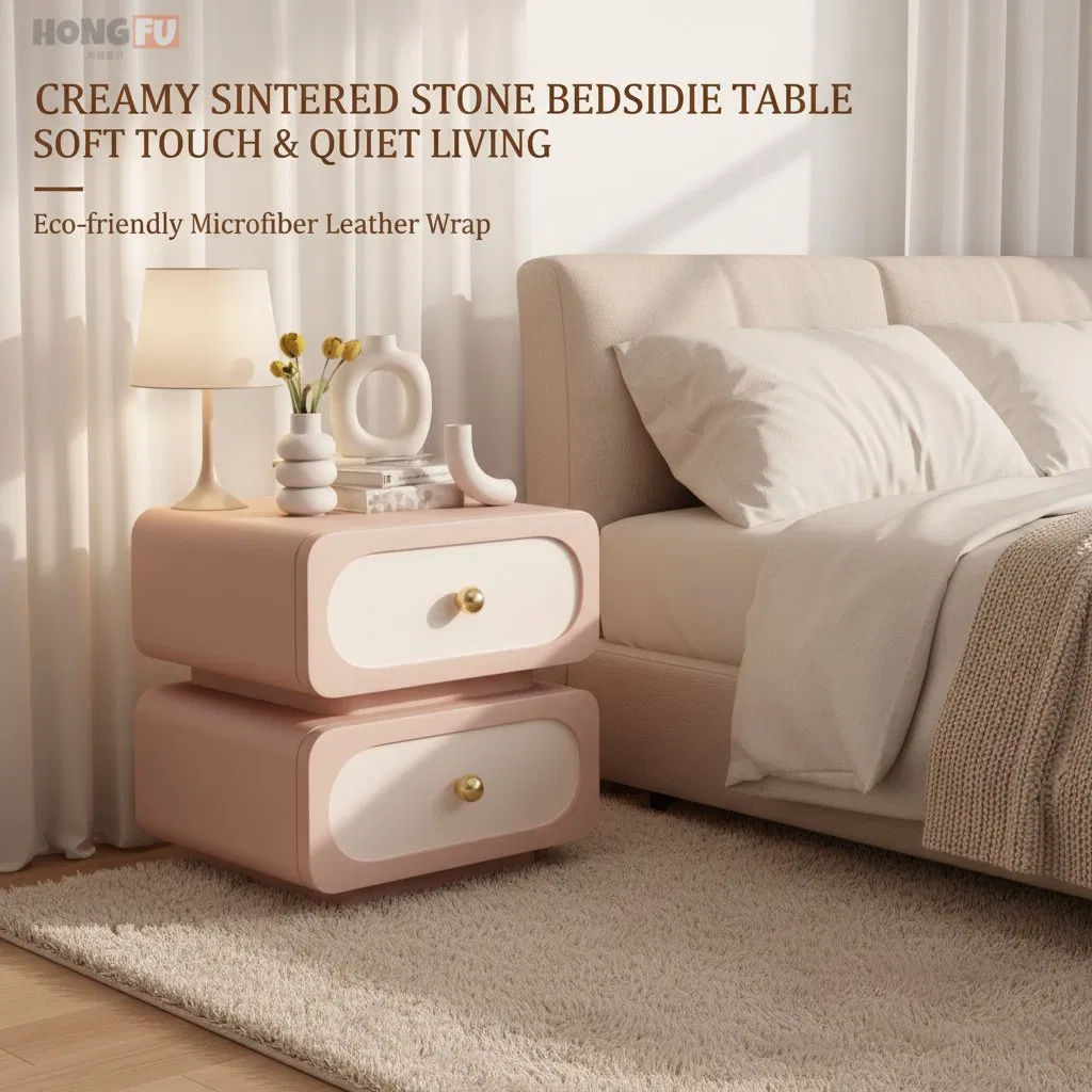 Bedside Cabinet with Single Drawer, Bedroom Organizer Table Furniture Nightstand Bedside Table