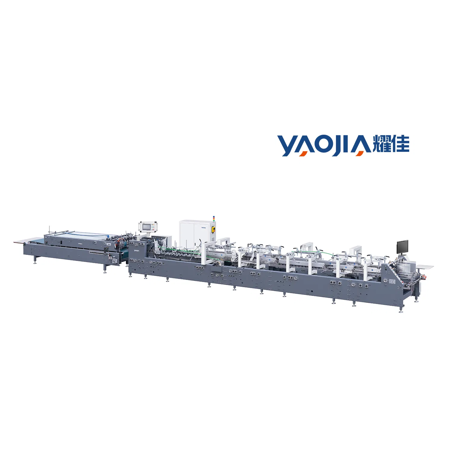 Yaojia Folder Gluer Paper Envelope Express Box Forming Folding Gluing Machine