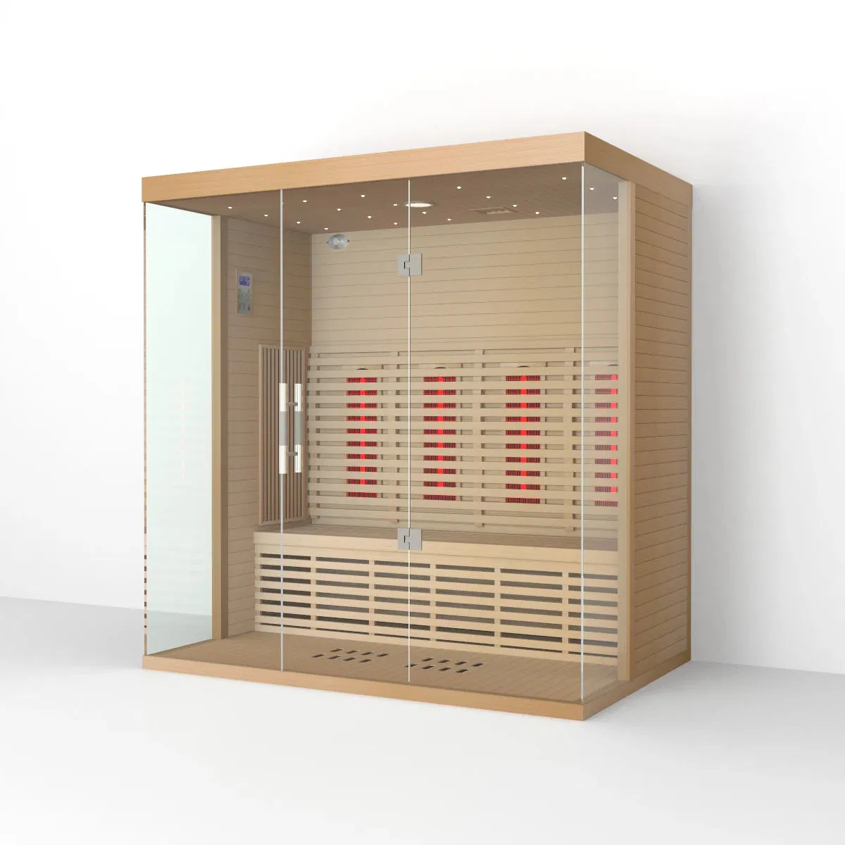 Premium 4-Person Indoor Solid Wood Infrared Sauna Experience