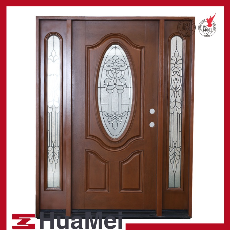 GRP SMC Fiberglass Door Woodgrain Texture Door and Door Skin-3 Panels