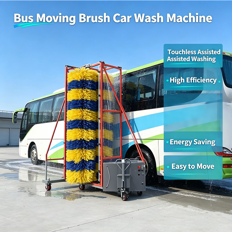 Movable Single Brush Large Bus Washing Machine Heavy Duty Lithium Washer for Logistics Fleet Vehicle Daily Washing