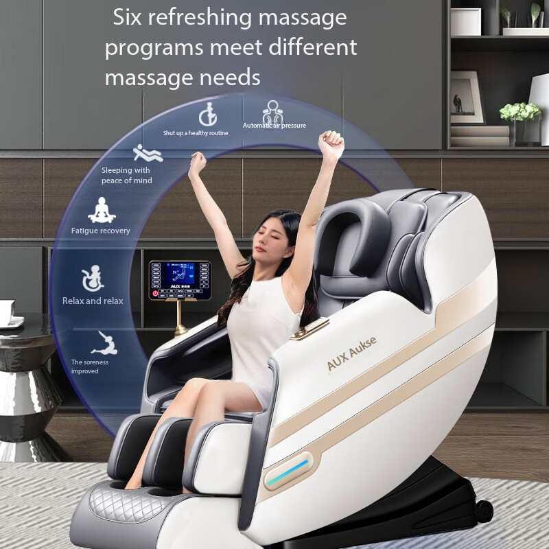 Long SL Rail 4D Dual Core Robotic Massage Chair for Family Relaxation