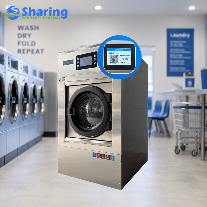 15kg Cashless Card Payment Laundry Washer Extractor- Commercial Self-Service Laundry Machine