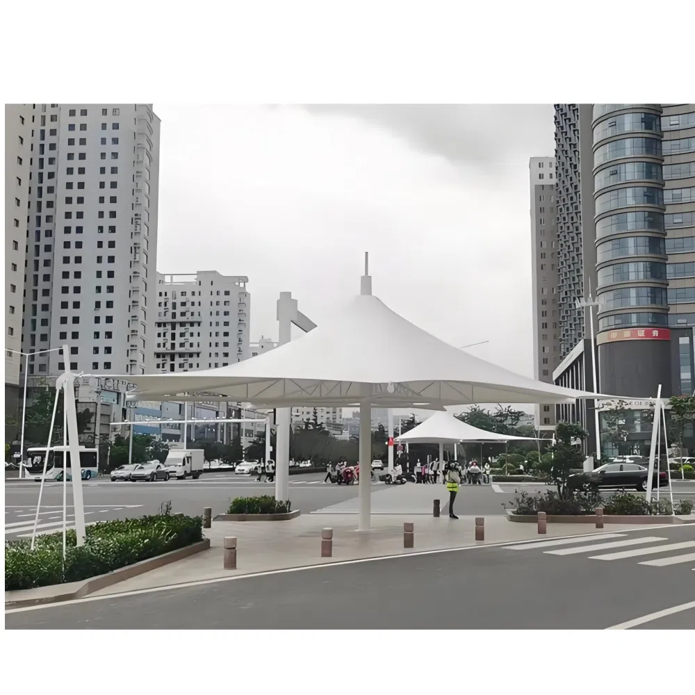 Durable 15 Years Warranty Membrane Structure Landscape Shelter Long Term Use