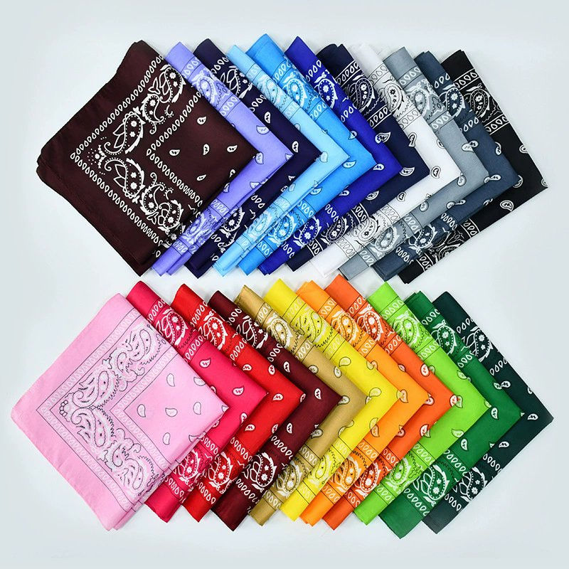 Wholesale Custom Multifunctional Headscarf Square Bandanas High Quality Popular Headscarf Handkerchief
