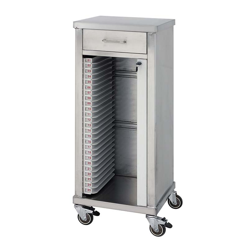 Mk-S12 Hospital Mobile Stainless Steel Medical Record Trolley
