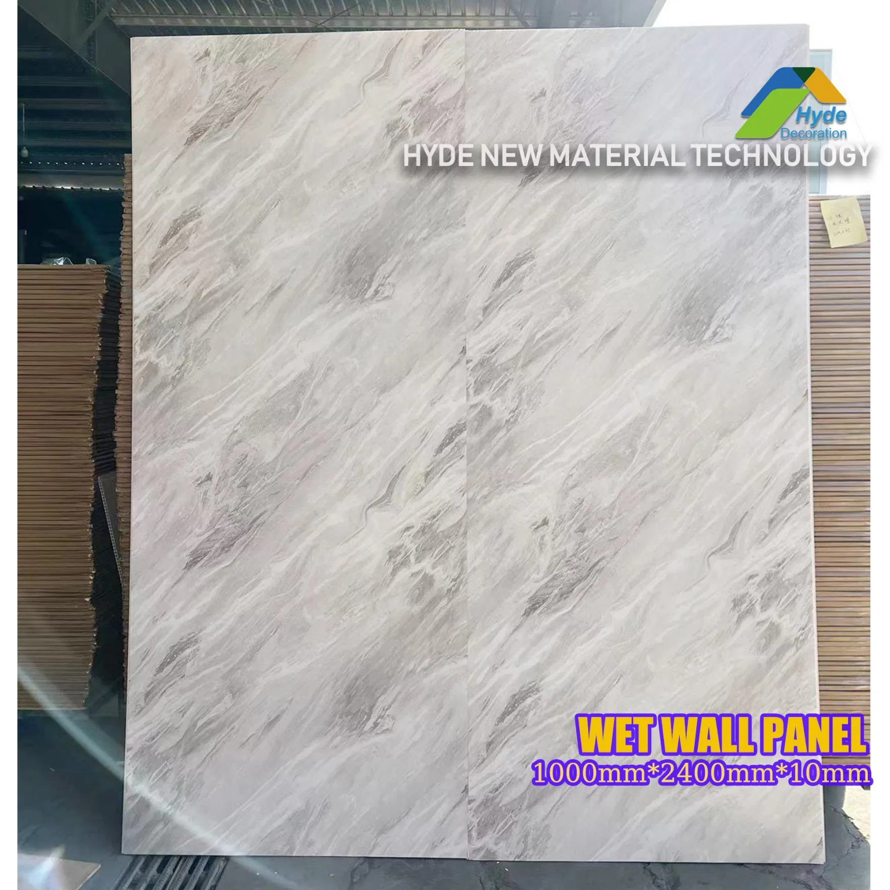 Interior Modern Wetroom Interlocking PVC Marble Stone Wall Paneling Bathroom Cladding 1meter X 2.4m