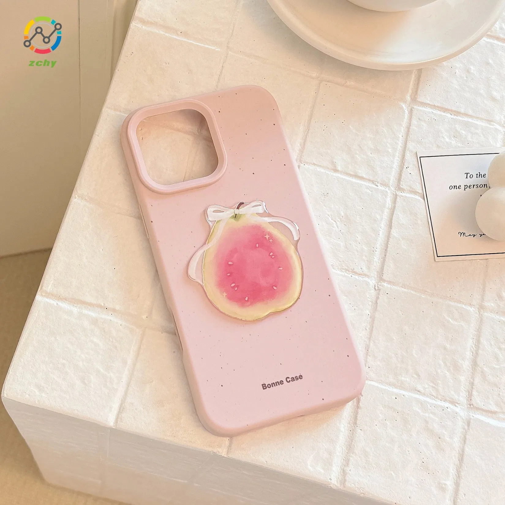 Cute Fresh Fruit Pattern Skin-Friendly Case for iPhone 16 PRO Max/15/14 - Lightweight & 360° Impact Resistance