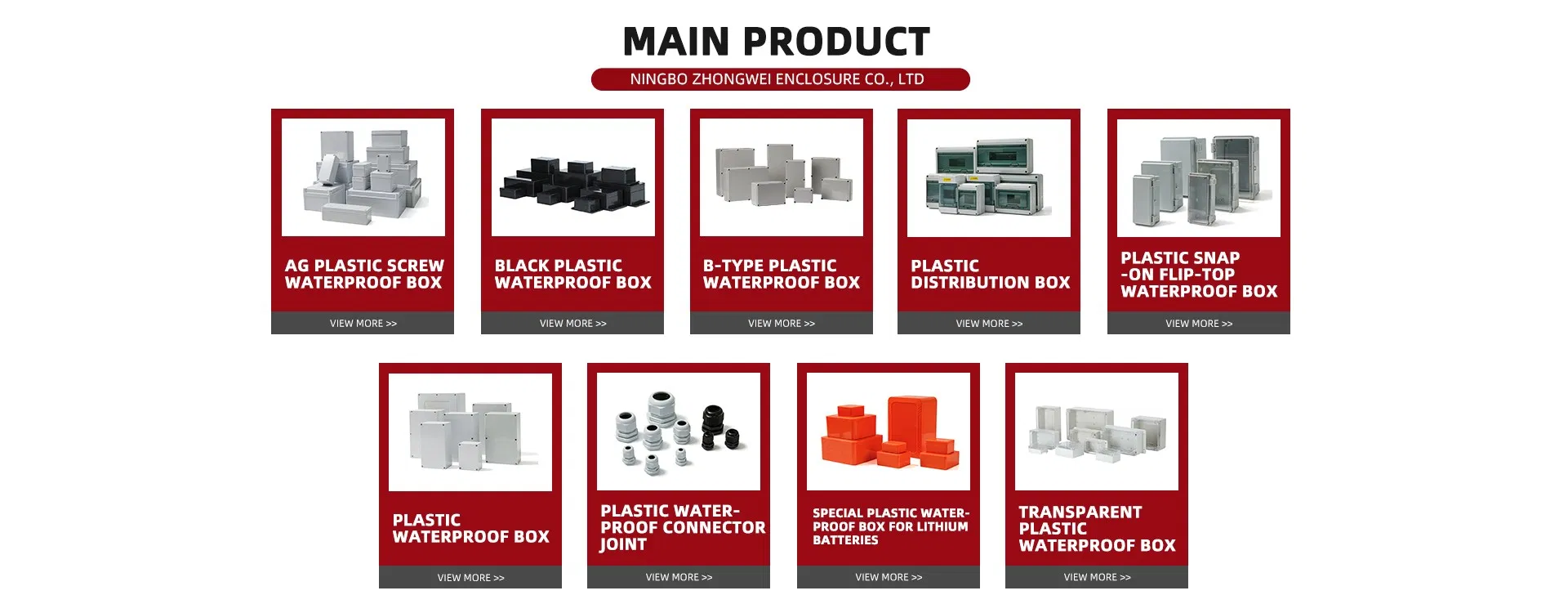 Ningbo Zhongwei Enclosure Co., Ltd banner 2